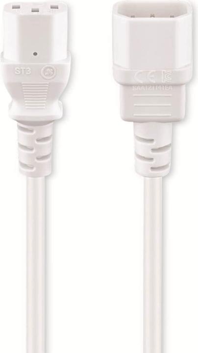 Produktbild Goobay Kaltgeräte Verlängerung 2 m, Weiss (2 m)