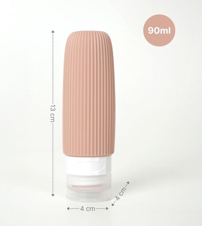 Immagine prodotto Hermex Set di 4 flaconi da viaggio per shampoo da spremere (Prodotto per l'igiene, Sacchi liquidi, Set manicure)