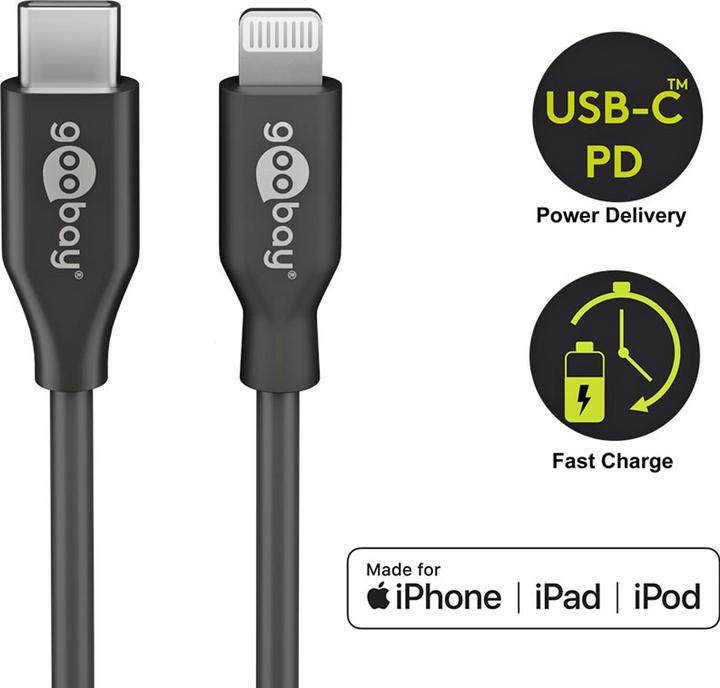 Produktbild Goobay Lightning - USB-C Kabel (1 m, USB 2.0)