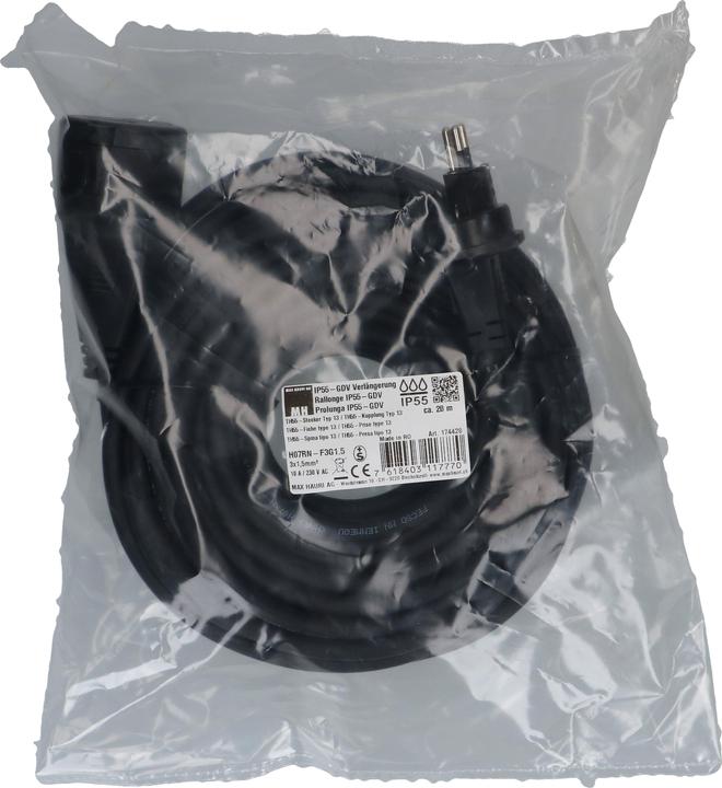 Actual product image Max Hauri GDV-Verlängerung H07RN-F3G IP55 (20 m, Type 13)