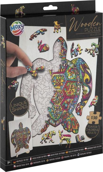 Actual product image Grafix Wooden puzzle turtle 130 pieces FSC (130 pieces)