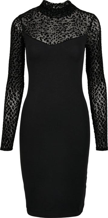 Urban Classics Ladies Flock Lace Turtle Neck Dress