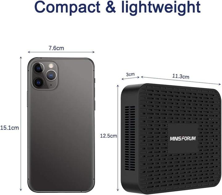 Produktbild Minisforum Mini PC GK50-256GB (Intel Celeron J4125, 8 GB, 256 GB, UHD Graphics 600, Intel UHD Graphics)