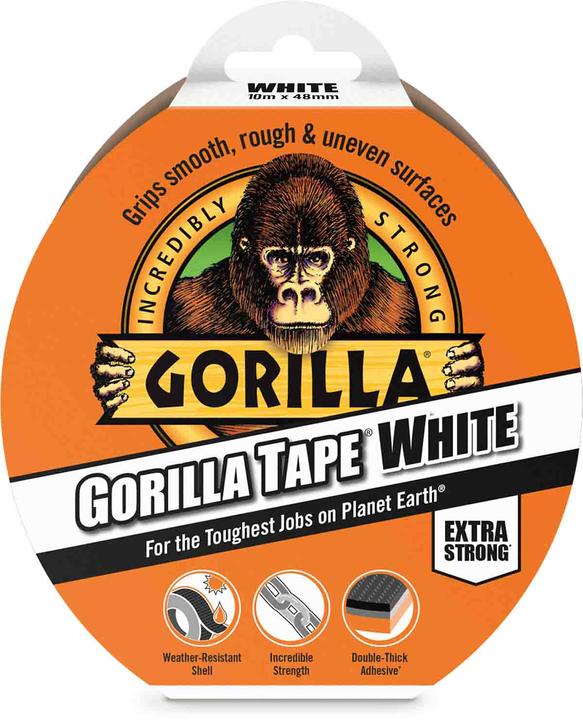 Produktbild Gorilla Panzerband, Polyethylen Weiss, 0.18mm x 48mm x 8.2m (48 mm)