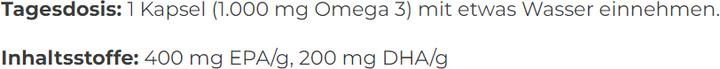 Valeurs nutritives et ingrédients Biocannovea Omega 3 caps (60 pièce(s), Capsules, 116 g)