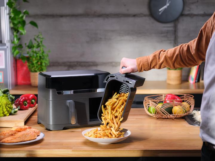Actual product image Tefal Dual Easy Fry & Grill EY905B - Deep fryer - 2700W - 8,3L