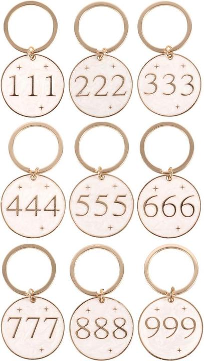 Actual product image Something Different Angel Number Keyring (Pack of 9)