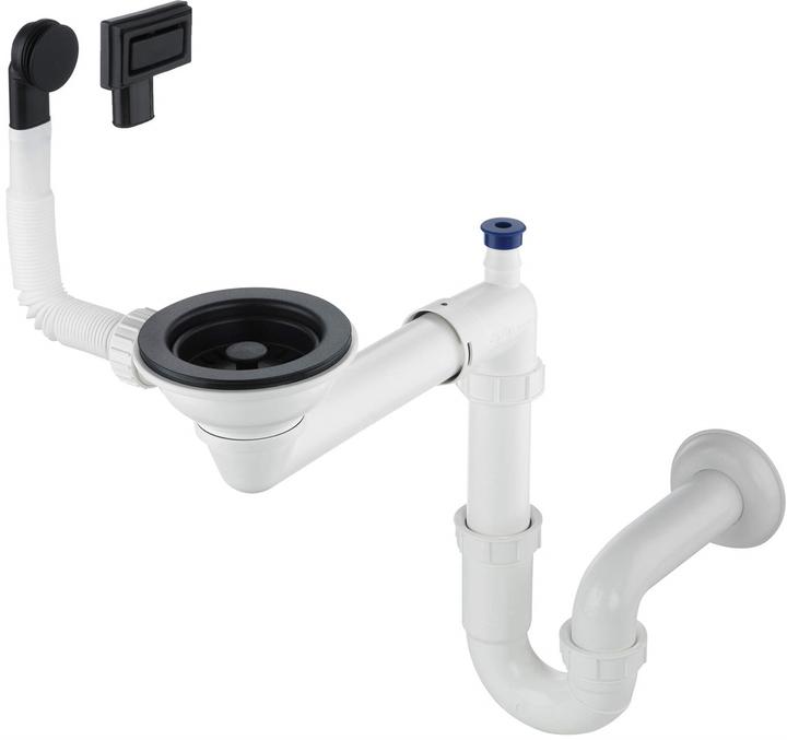 Deante Syfon Syfon do zlewozmywaka granitowego 1-komorowego - Space-Saver (Siphon-Montagematerial, 1")