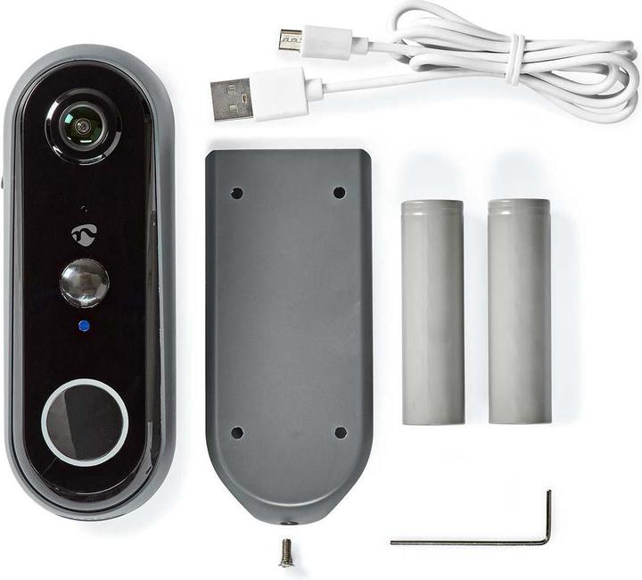 Image du produit Nedis Smartlife portier vidéo Wi-Fi alimenté par batterie AndroidT / IOS Full HD 1080p Cloud / m (WiFi)