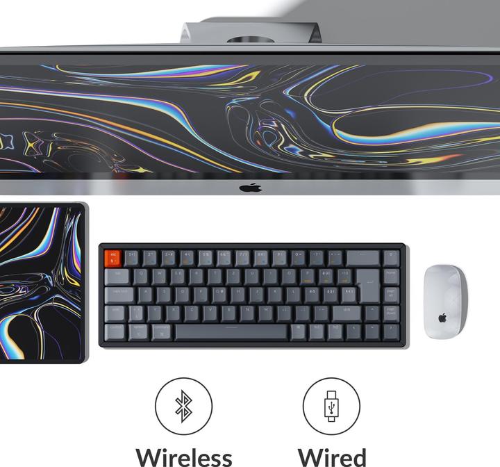 Image du produit Keychron K6 (CH, Filaire, Sans fil)