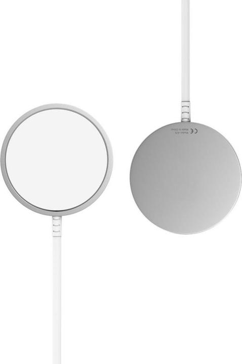 Produktbild Tech-Protect QI15W-A25 inductive MagSafe 15W charger with USB-A / USB-C cable - white (15 W)