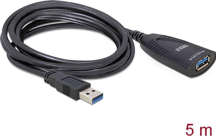 Actual product image Delock active USB 3.0 extension cable (5 m, USB 3.0)