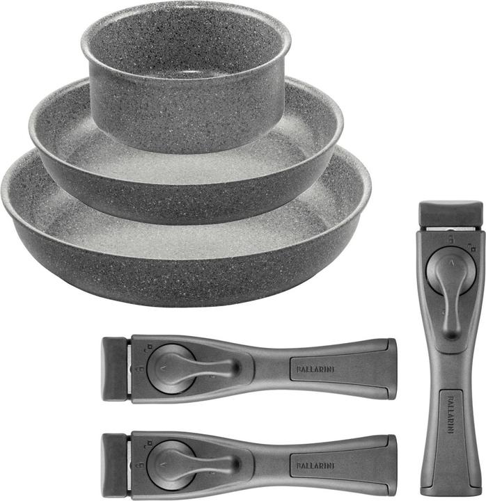 Produktbild Ballarini 6-tlg Torre Pfannen Set 16 + 24 + 28cm (Pfannenset + Topfset, Aluminium)
