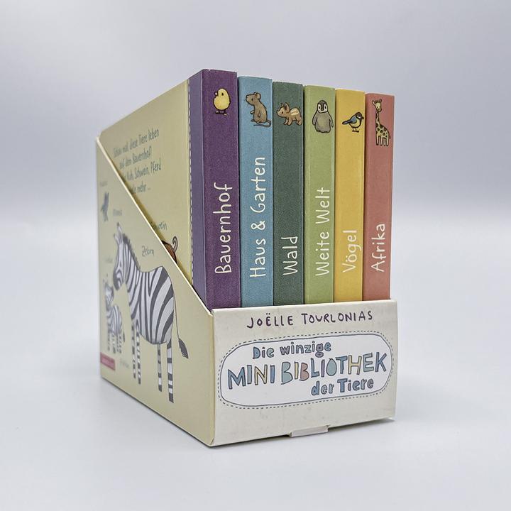 Image du produit La mini-bibliothèque des animaux - 6 mini-livres d'images cartonnés dans un coffret (Die grosse (Allemand)