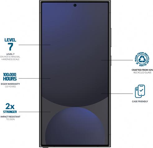 Actual product image Eiger Mountain Glass Clear Edge (1 Piece, Samsung Galaxy S25 Ultra)
