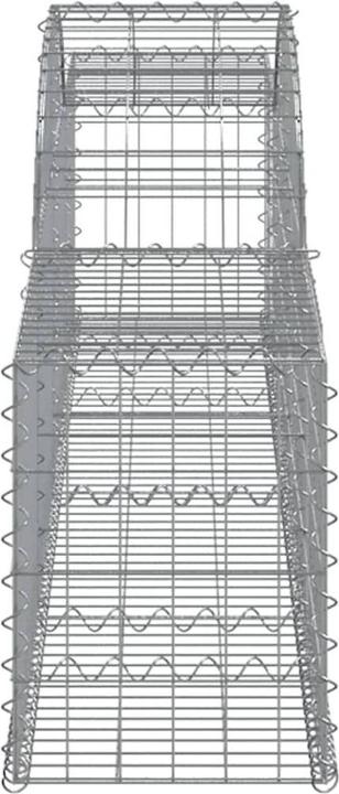 Produktbild VidaXL Gabionen mit Hochbogen 11 Stk. 300x30x40/60 cm Verzinktes Eisen