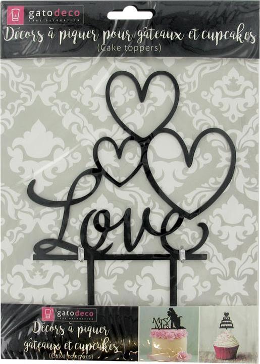 Actual product image Cerf-Dellier Cake Topper Love Hearts (1 x)