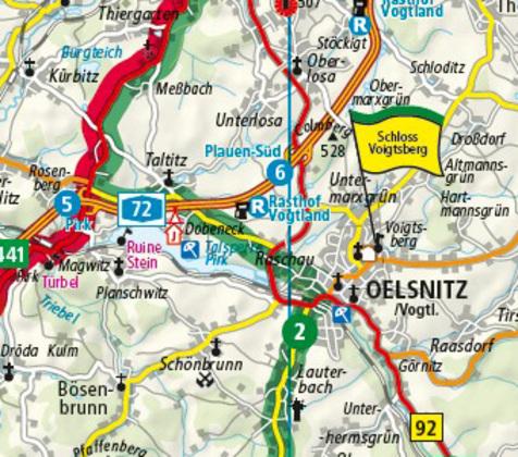 Immagine prodotto Mappa moto Erzgebirge - Vogtland 1:200 000 200000