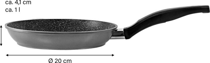 Actual product image Stoneline Pan 6840 Frying, Diameter 20 cm, Suitable for induction hob, Fixed handle, Anthracite (20 cm, Frying pan, Aluminium)