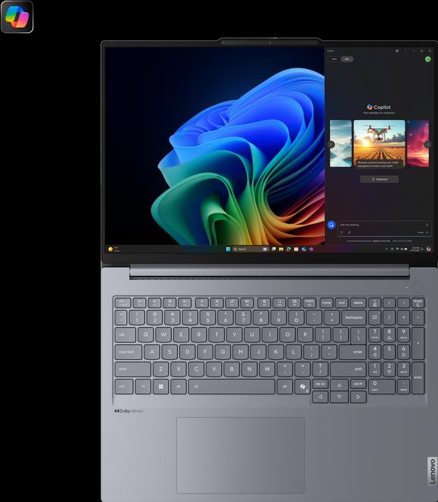 Actual product image Lenovo ThinkBook 16 Gen 7 (16", Snapdragon X Plus X1P-42-100, 16 GB, 512 GB, DE)