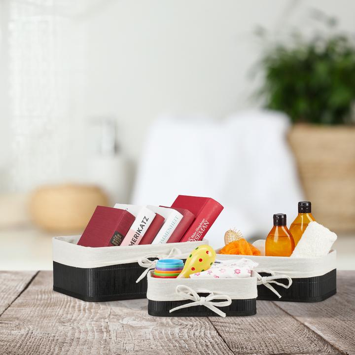 Actual product image Relaxdays 3x storage basket (3 x, 32 x 22 x 12 cm)
