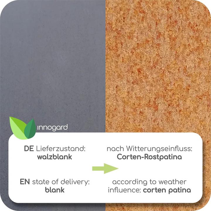 Produktbild Innogard Rasenkantenband Corten 25 cm Höhe 10 m Länge (1000 cm)