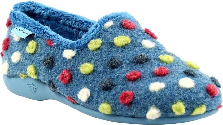 Actual product image Lunar Womens/Ladies Helix Polka Dot Slippers (41)