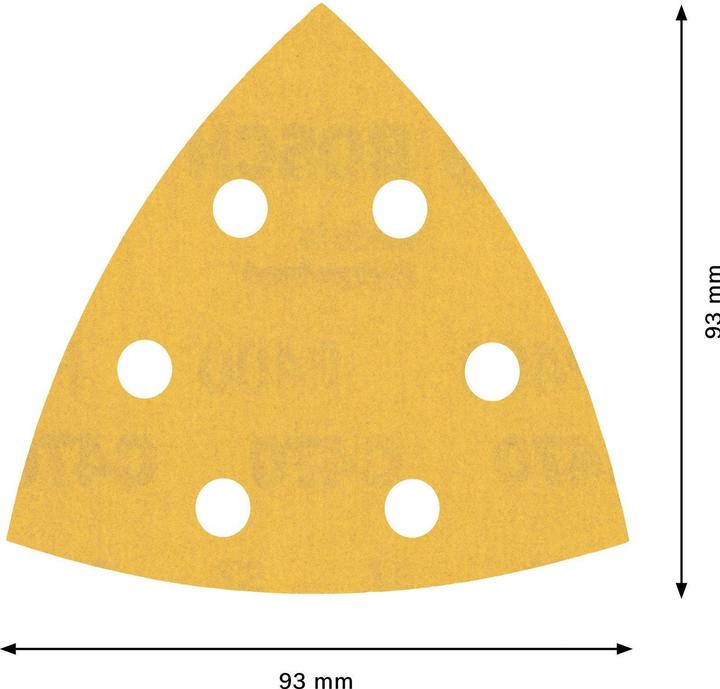 Actual product image Bosch Professional Zubehör Expert C470 Sandpaper for Delta Sander, 93 mm, G 400, 5 pieces (400)