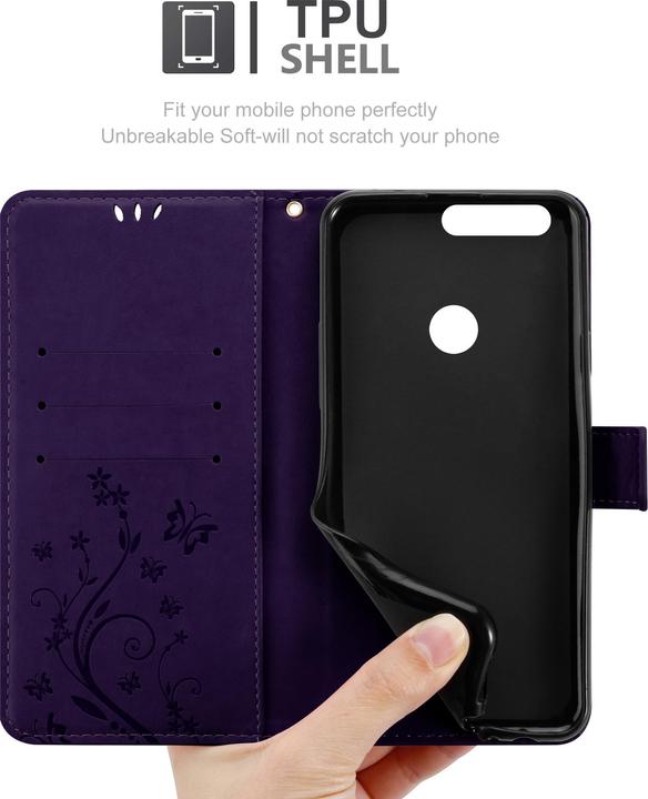 Actual product image Cadorabo Flower Book Cover (Honor 8, Fee 8 Premium)
