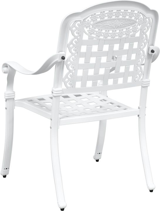 Actual product image VidaXL Garden chairs set of 2 white cast iron