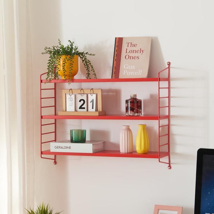 Image du produit En.Casa Étagère murale modulaire Strängnäs Lot de 2 Rouge