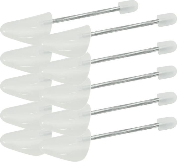 VidaXL Schuhspanner mit Spiralfeder 5 Paar Weiss EU 38-44 (38, 39, 40, 41, 42, 43, 44, 10 x)