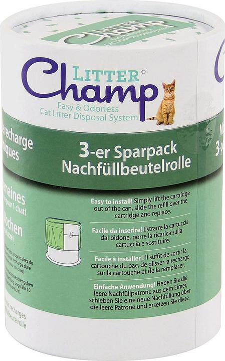 Image du produit Litter Champ Refill roll bag, 12 meters, pack of 3