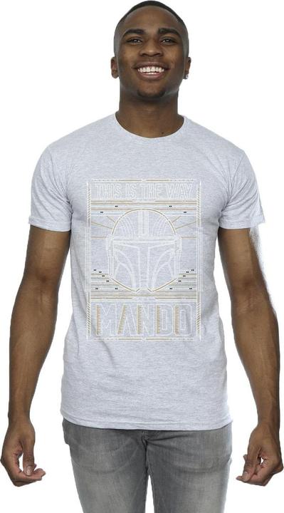 Produktbild Star Wars The Mandalorian The Way Outline Helm TShirt (3XL)