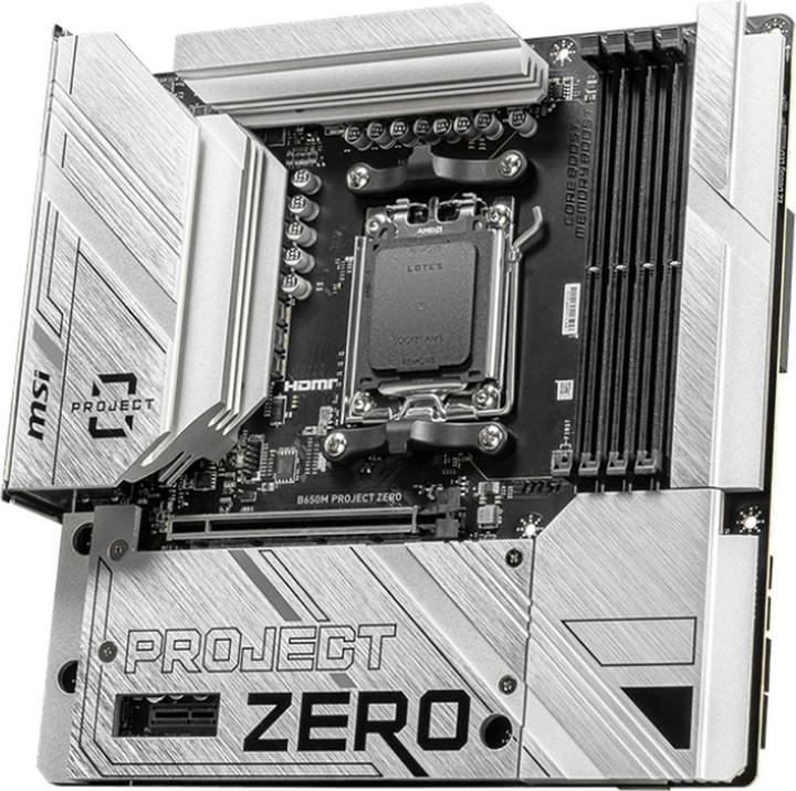 Produktbild MSI B650M PROJECT ZERO (AM5, AMD B650, mATX)