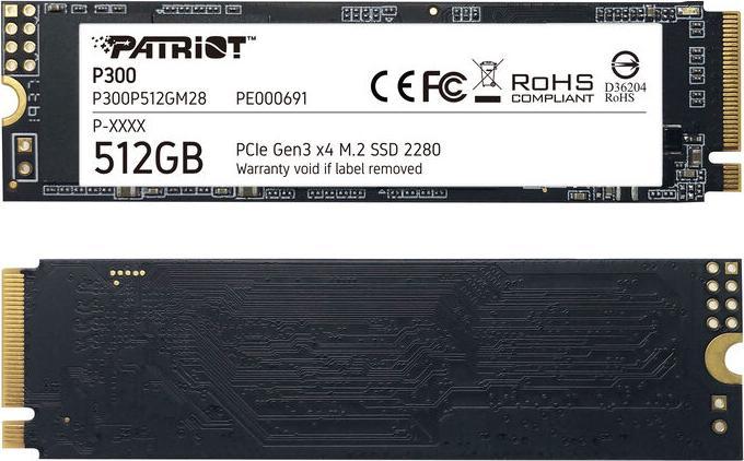 Image du produit Patriot P300 SSD 512 GB (512 Go, M.2 2280)