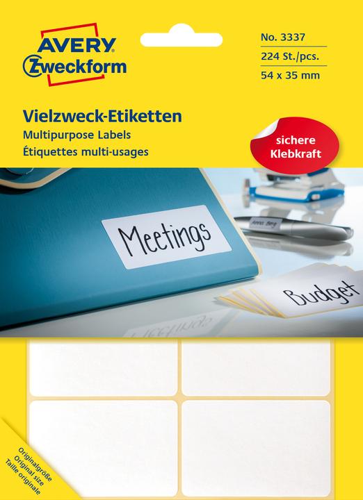 Actual product image Avery Multi-Purpose Labels 3337