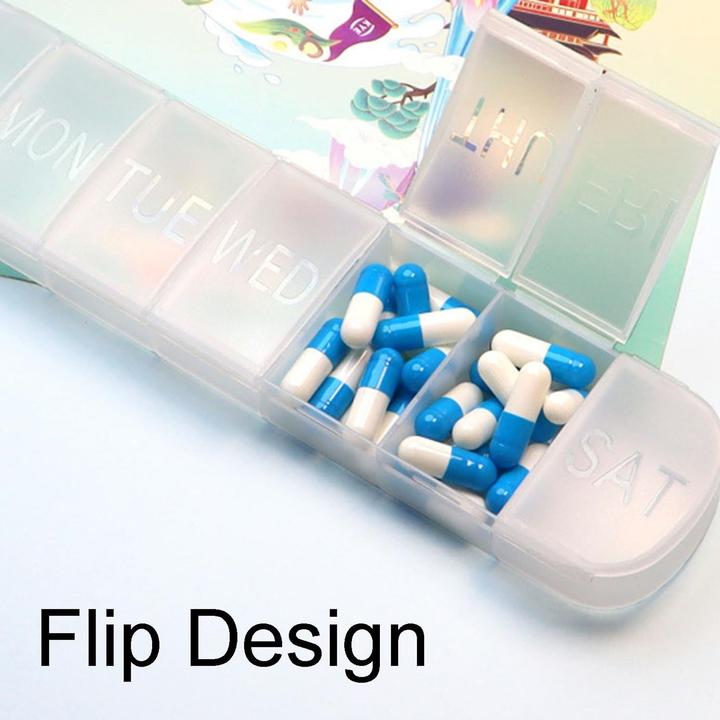 Actual product image Cbx Tablettenbox 7 Tage, Pillendose für eine Woche mit grosser Kapazität, handliche Medikamentenbox