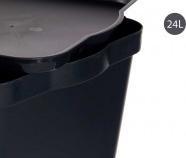 Image du produit Kipit boîte en plastique avec couvercle 24l anthracite (24 l)