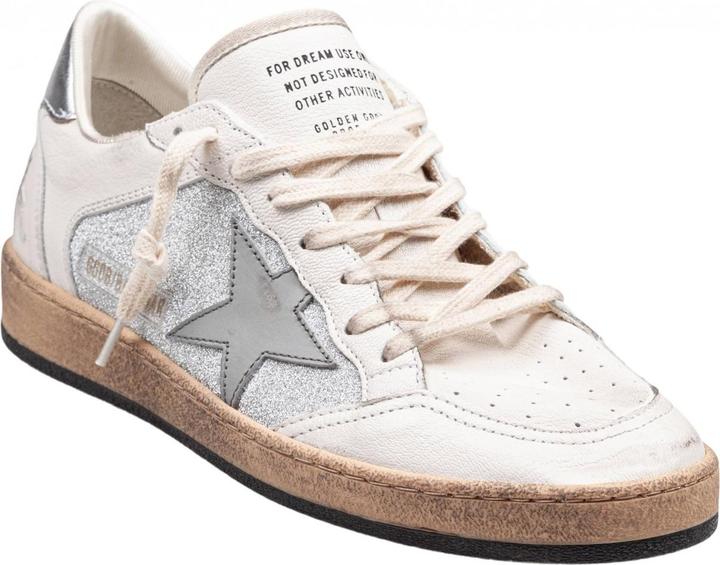 Produktbild Golden Goose ballstar in nappa and glitter natural and silver color (39)