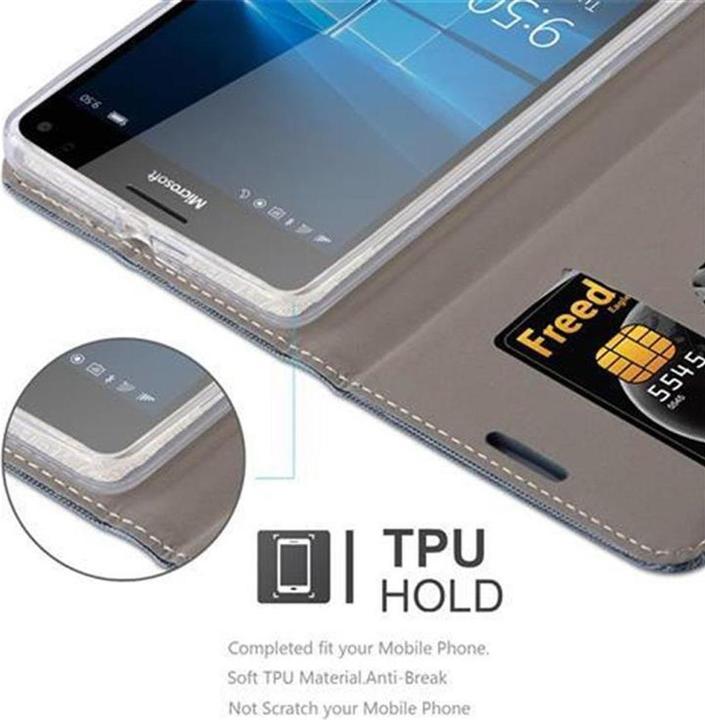 Produktbild Cadorabo Book Jeans Optik Cover (Microsoft Lumia 950 XL)