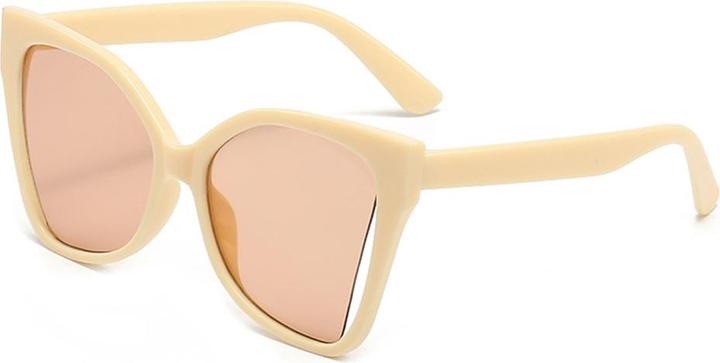 Productafbeelding Techsuit - Sunglasses (5335) - for Women with PC Frame and Lens, Butterfly Shape - Beige / Champagne