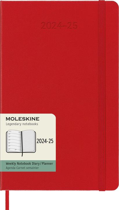 Productafbeelding Moleskine 18 maanden weekkalender 2024/2025, L/A5, 1 week = 1 pagina, rechts gelinieerd (A5, Engels)