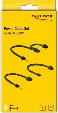 Actual product image Delock Power cable set suitable for Mac Pro 2019 (8 x)