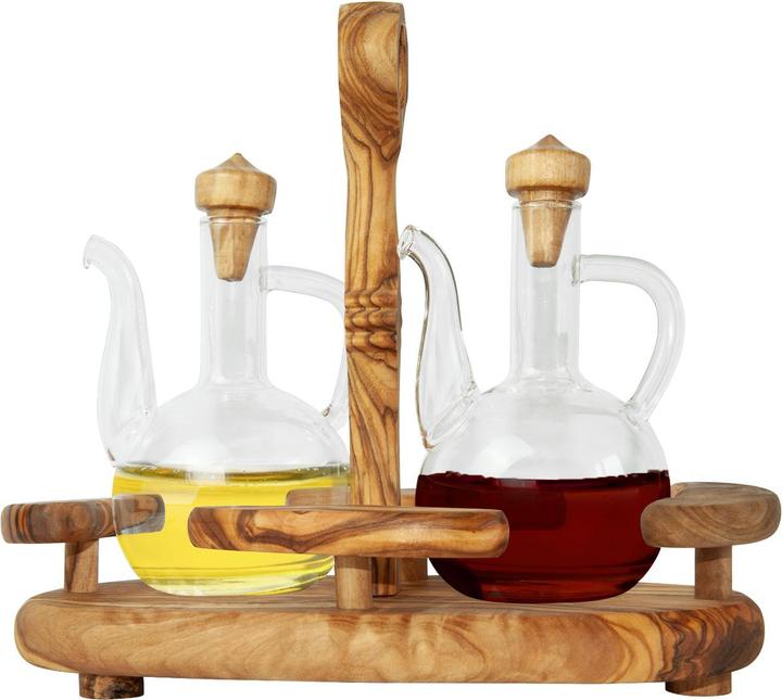 Immagine prodotto Natura Punto Oliera in legno con dispenser per aceto e olio