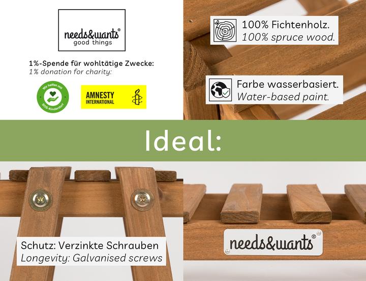 Actual product image Needs&Wants Blumenregal "Bloomy2" mit 3 Etagen, Fichte (braun)