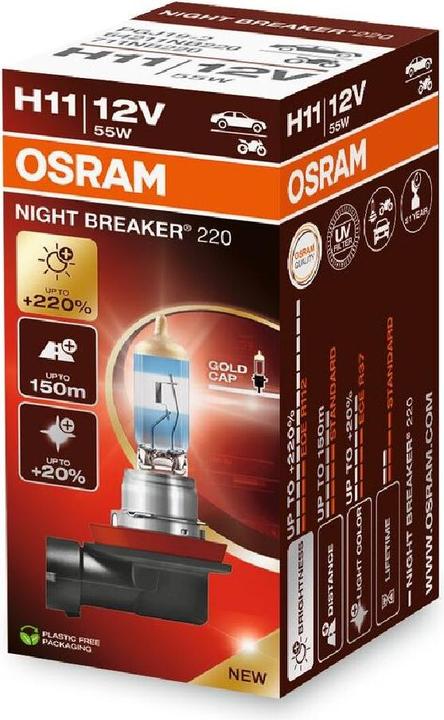 Actual product image Osram Night Breaker 220 H11 bulb (H11)