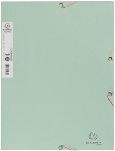 Produktbild Exacompta Sammelmappe A4 mit Gummizugverschluss und 3 Klappen, Recyclingkarton 400g/m2, Kollektion AutentiK (A4, 425 x)