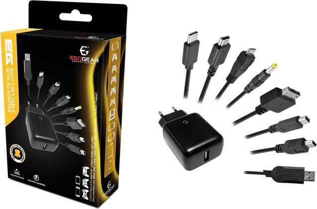 Image du produit Egogear Cordon de charge 7in1 Playstation, XBOX, Switch et autres 1.5m (3DS, PS4, 2DS, PS vita, PS3, PSP, NDS)