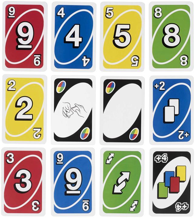 Actual product image Mattel Games Uno Deluxe Card Game (German, French, Italian)
